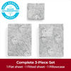 Picture of Mellanni Twin XL Sheets Set - 3 PC Iconic Collection Bedding Sheets & Pillowcases - Hotel Luxury, Extra Soft, Cooling Bed Sheets - for Women, Men, Kids & Teens (Twin Extra Long, Paisley Gray)