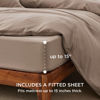 Picture of Bedsure Duvet Cover California King Size with Fitted Sheet - Soft Prewashed Duvet Cover Set, 4 Pieces, Includes 1 Duvet Cover with Zipper Closure, 2 Pillow Shams, 1 Fitted Sheet, Khaki