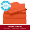 Picture of Mellanni Twin XL Sheets Set - 3 PC Iconic Collection Bedding Sheets & Pillowcases - Hotel Luxury, Extra Soft, Cooling Bed Sheets - for Women, Men, Kids & Teens (Twin Extra Long, Poppy Orange)