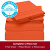 Picture of Mellanni Full Sheets Set - 4 PC Iconic Collection Bedding Sheets & Pillowcases - Hotel Luxury, Extra Soft, Cooling Bed Sheets - for Women, Men, Kids & Teens (Full, Poppy Orange)