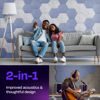 Picture of Ekkogo Acoustic Panels 12-Pack Soundproof Wall Panels 12"X10.4"X0.4" Sound Panels High Density Sound Dampening Panels - [Cloud Gray Hexagon]
