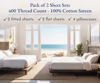 Picture of California Design Den 2-Pack Queen Sheet Set - 400 Thread Count 100% Cotton Sateen - Extra Soft, Breathable & Cooling Sheets, Wrinkle Resistant, 2 Sets of Deep Pocket Bed Sheets - Ivory