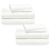 Picture of California Design Den 2-Pack 100% Cotton Sheet Sets King Size 400 Thread Count Sateen - Extra Soft, Breathable & Cooling Sheets, Wrinkle Resistant, 2 Sets of Deep Pocket Bed Sheets - Ivory