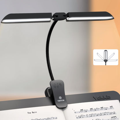 Picture of Vekkia Folding Music Stand Light - Portable 42 - Led Rechargeable, Super - Bright Clip - on Piano Lamp. Professional 5 Brightness×3 Color Temperature, for Grand Piano, Book Reading