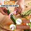 Picture of Spring Chef Premium Swivel Vegetable Peeler, Soft Grip Handle and Ultra Sharp Stainless Steel Blades - Perfect Kitchen Peeler For Veggie, Fruit, Potato, Carrot, Apple - Pink Lemonade