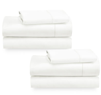 Picture of California Design Den 2-Pack Cotton Twin Sheet Sets - 400 Thread Count 100% Cotton Sateen - Extra Soft, Breathable & Cooling Sheets, Wrinkle Resistant, 2 Sets of Deep Pocket Bed Sheets - Ivory