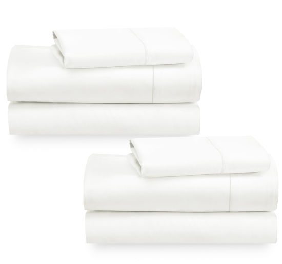 Picture of California Design Den 2-Pack Cotton Twin Sheet Sets - 400 Thread Count 100% Cotton Sateen - Extra Soft, Breathable & Cooling Sheets, Wrinkle Resistant, 2 Sets of Deep Pocket Bed Sheets - Ivory