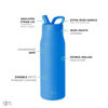 Picture of Simple Modern Water Bottle with Straw lid | Insulated Stainless Steel Thermos | Reusable Travel Water Bottles for Gym & Sports | Leak Proof & BPA Free | Mesa Collection | 34oz, Supersonic Blue