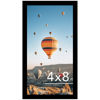Picture of JCJMY 4x8 Picture Frame Black for Wall Hanging or Tabletop, Wall Mounting Horizontally or Vertically, 4 x 8 Wall Gallery Poster Photo Frame with Shatter Resistant Plexiglass, Black