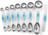 Picture of Spring Chef Stainless Steel Magnetic Measuring Spoons Set of 8 with Leveler, Nesting Metal Teaspoon & Tablespoon Measuring Spoons, Fits in Spice Jars, Kitchen Gadgets for Baking & Cooking - Aqua Sky