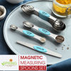 Picture of Spring Chef Stainless Steel Magnetic Measuring Spoons Set of 8 with Leveler, Nesting Metal Teaspoon & Tablespoon Measuring Spoons, Fits in Spice Jars, Kitchen Gadgets for Baking & Cooking - Aqua Sky