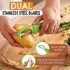 Picture of Spring Chef Premium Swivel Vegetable Peeler, Soft Grip Handle and Ultra Sharp Stainless Steel Blades - Perfect Kitchen Peeler For Veggie, Fruit, Potato, Carrot, Apple - Green - Set of 2