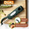 Picture of Spring Chef Professional Swivel Vegetable Peeler for Kitchen, Stainless Steel Potato Peeler with Comfortable Handle, Great for Apple, Veggie, Carrot, Cucumber - Dishwasher Safe - Pine Green