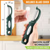 Picture of Spring Chef Professional Swivel Vegetable Peeler for Kitchen, Stainless Steel Potato Peeler with Comfortable Handle, Great for Apple, Veggie, Carrot, Cucumber - Dishwasher Safe - Pine Green