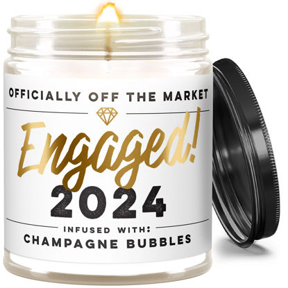 Picture of Wax & Wit 2024 Engagement Candles Gifts for Couples - Bridal Shower Gifts for Bride Gifts - Bachelorette Gifts for Bride to Be Gifts - Engagement Gifts for Her - Gifts for Newly Engaged Couples, 9oz