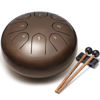 Picture of Steel Tongue Drum Musical Instruments: 6 Inch 8 Notes Lronbird Metal Hand Drums, Music Gifts for Family Friends (Bronze)