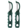 Picture of Spring Chef Premium Swivel Vegetable Peeler, Soft Grip Handle and Ultra Sharp Stainless Steel Blades - Perfect Kitchen Peeler For Veggie, Fruit, Potato, Carrot, Apple - Pine Green - Set of 2