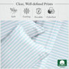 Picture of California Design Den Striped Bed Sheets Full Size - 100% Cotton Sheets Set, Luxury 400 Thread Count Sateen, Deep Pocket Full Sheets with Printed Pattern (Cape Stripe)