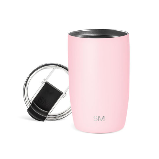 Picture of Simple Modern Travel Coffee Mug Tumbler with Flip Lid | Reusable Insulated Stainless Steel Cold Brew Iced Coffee Cup Thermos | Gifts for Women Men Him Her | Voyager Collection | 12oz | Blush