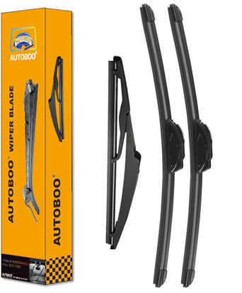 Picture of AUTOBOO 24"+18" Windshield Wipers with 10" Rear Wiper Blade Replacement for Jeep Compass 2018 2019 2020 2021 2022 2023 -Original Factory Quality (Pack of 3)