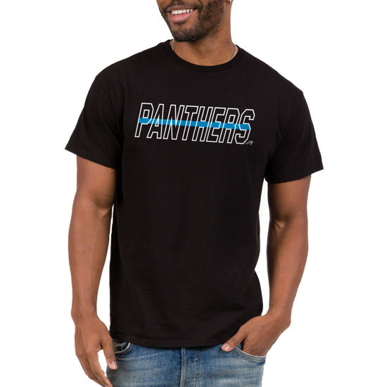 Picture of Junk Food Clothing x NFL - Carolina Panthers - Championship Drive - Unisex Adult Short Sleeve Fan T-Shirt for Men and Women - Size X-Large