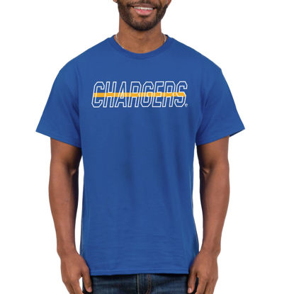 Picture of Junk Food Clothing x NFL - Los Angeles Chargers - Championship Drive - Unisex Adult Short Sleeve Fan T-Shirt for Men and Women - Size XX-Large
