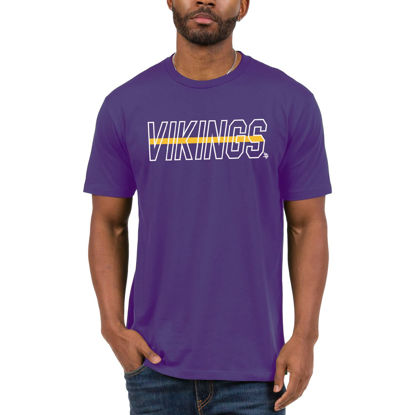 Picture of Junk Food Clothing x NFL - Minnesota Vikings - Championship Drive - Unisex Adult Short Sleeve Fan T-Shirt for Men and Women - Size Medium