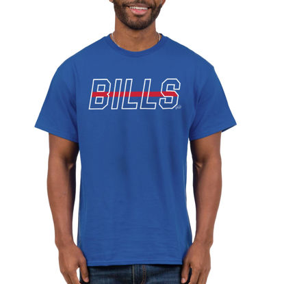 Picture of Junk Food Clothing x NFL - Buffalo Bills - Championship Drive - Unisex Adult Short Sleeve Fan T-Shirt for Men and Women - Size Large