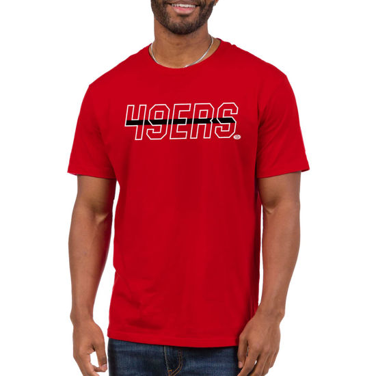 Picture of Junk Food Clothing x NFL - San Francisco 49ers - Championship Drive - Unisex Adult Short Sleeve Fan T-Shirt for Men and Women - Size Small