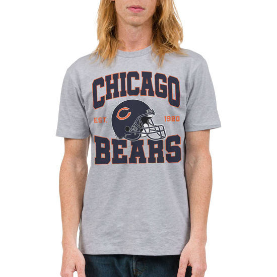 Picture of Junk Food Clothing x NFL - Chicago Bears - Team Helmet - Unisex Adult Short Sleeve Fan T-Shirt for Men and Women - Size X-Large