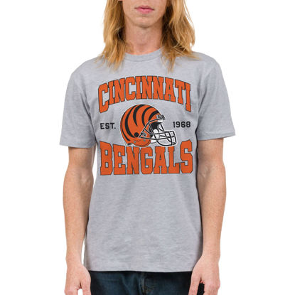 Picture of Junk Food Clothing x NFL - Cincinnati Bengals - Team Helmet - Unisex Adult Short Sleeve Fan T-Shirt for Men and Women - Size 3X-Large