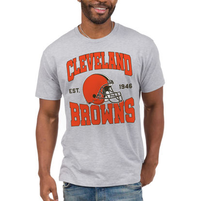 Picture of Junk Food Clothing x NFL - Cleveland Browns - Team Helmet - Unisex Adult Short Sleeve Fan T-Shirt for Men and Women - Size 3X-Large