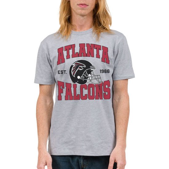 Picture of Junk Food Clothing x NFL - Atlanta Falcons - Team Helmet - Unisex Adult Short Sleeve Fan T-Shirt for Men and Women - Size Small