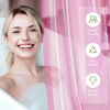 Picture of AmazerBath Shower Curtain Liner, 72x72 Transparent Hot Pink Shower Curtain Liner, Lightweight Plastic Shower Curtain Liner, Cute Waterproof Shower Liner for Bathroom with 3 Magnets & 12 Grommet Holes