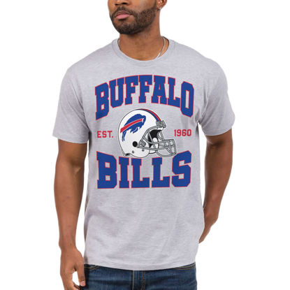 Picture of Junk Food Clothing x NFL - Buffalo Bills - Team Helmet - Unisex Adult Short Sleeve Fan T-Shirt for Men and Women - Size Medium