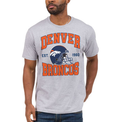 Picture of Junk Food Clothing x NFL - Denver Broncos - Team Helmet - Unisex Adult Short Sleeve Fan T-Shirt for Men and Women - Size 3X-Large