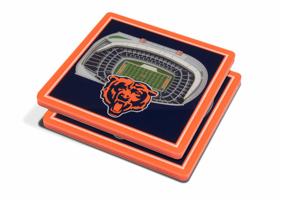 Picture of YouTheFan NFL Chicago Bears 3D StadiumView Coasters - Soldier Field