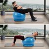 Picture of Fitvids Balance Ball with Base Kit, 65cm 26-inch Yoga Ball Chair, Exercise Ball with Inflatable Ring Base for Home or Office Desk, Includes Air Pump, Blue