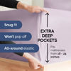 Picture of Extra Deep Queen Sheet Set - 6 Piece Breathable and Cooling Sheets - Hotel Luxury Bed Sheets Set - Easy Fit - Soft, Wrinkle Free and Comfy Sheets Set - Light Lavender Sheet Set with Extra Deep Pockets