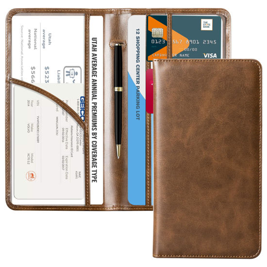 Picture of CoBak Car Registration and Insurance Holder - Vehicle Glove Box Car Organizer,Auto Truck Comparment Accessories Case with Magnetic Closure for Driver License,Cards