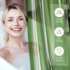 Picture of AmazerBath Shower Curtain Liner, 72x72 Transparent Pine Green Shower Curtain Liner, Lightweight Plastic Shower Curtain Liner, Waterproof Shower Liner for Bathroom with 3 Magnets and 12 Grommet Holes