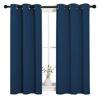 Picture of NICETOWN Bedroom Curtain Panels Blackout Draperies, Thermal Insulated Solid Grommet Blackout Curtains/Drapes (Moroccan Blue, 1 Pair, 34 by 45-inch)
