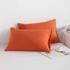Picture of NTBAY Standard Pillowcase Set - 2 Pack Brushed Microfiber 20x26 Pillowcases - Soft, Wrinkle-Free, Fade-Resistant, Stain-Resistant, Brunt Orange Pillowcases with Envelope Closure - 20x26 Inches