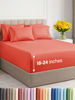 Picture of Extra Deep King Sheet Set - 6 Piece Breathable and Cooling Sheets - Hotel Luxury Bed Sheets Set - Easy & Secure Fit - Soft, Wrinkle Free and Comfy Sheets Set - Coral Sheet Set with Extra Deep Pockets