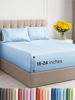 Picture of Extra Deep Twin XL Sheet Set - 4 Piece Breathable & Cooling Sheets - Hotel Luxury Bedding Set w/18-24 Inch Extra Deep Pockets - Easy Fit - Super Soft, Wrinkle Free & Comfy - Light Blue, Twin XL Size