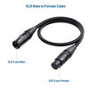 Picture of Cable Matters 2-Pack Premium Short XLR to XLR Cables, XLR Microphone Cable 1 Foot, Oxygen-Free Copper (OFC) XLR Male to Female Cord, Mic Cord, XLR Speaker Cable, Black