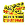 Picture of JUSTTOP 3pcs Student Driver Sticker for Car, Please Be Patient Student Driver Stickers, New Drivers Sticker,Non magnetic Reflective Rookie Driver Bumper Sticker(Black&Red)