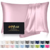 Picture of Silk Pillowcase for Hair and Skin, Mulberry Silk Pillow Cases Queen Size, Soft Anti Acne Cooling Sleep Both Sides Natural Silk Satin Pillowcases with Hidden Zipper, Gifts for Women Men, Light Pink