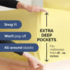 Picture of Extra Deep King Sheet Set - 6 Piece Breathable & Cooling Sheets - Hotel Luxury Bedding Set w/18-24 Inch Extra Deep Pockets - Easy & Secure Fit - Super Soft, Wrinkle Free and Comfy - Yellow, King Size