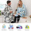 Picture of Catalonia Cat Print Oversized Hoodie Blanket Sweatshirt, Comfortable Sherpa Giant Pullover for Adults Men Women Teenagers Wife Girlfriend Gift